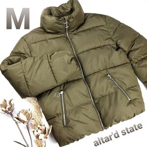 ALTAR'D STATE Green Puffer Coat Women's Sz Med
